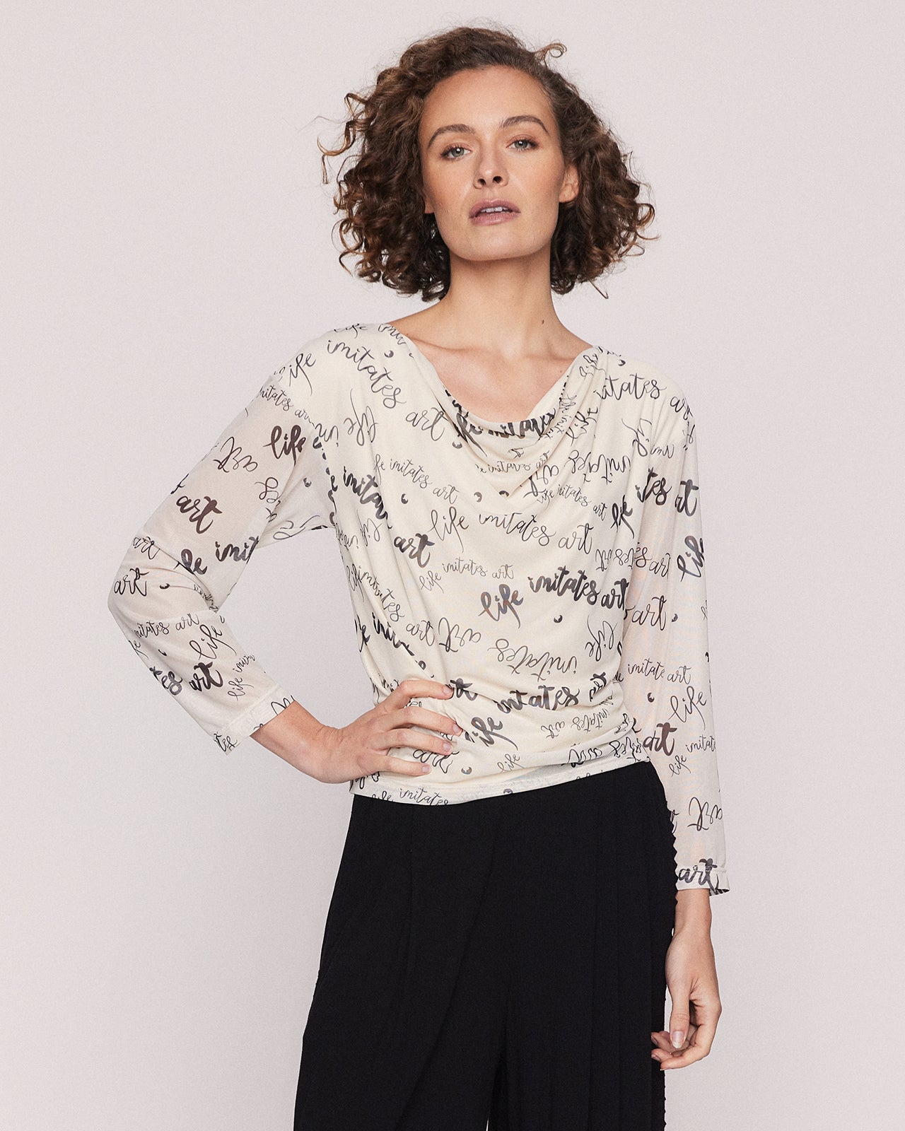 MOLINA MESH TOP IN CREAM
