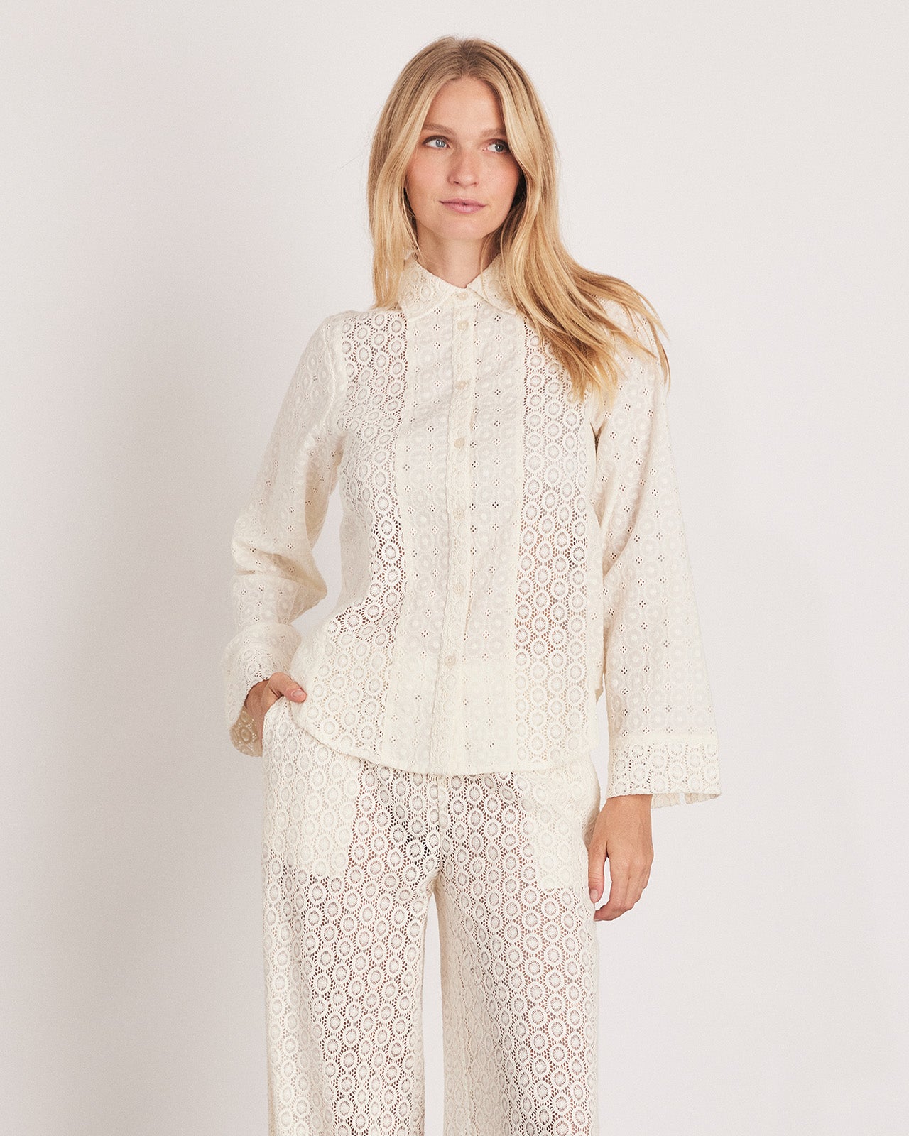 LISA SHIRT IN BUTTERMILK