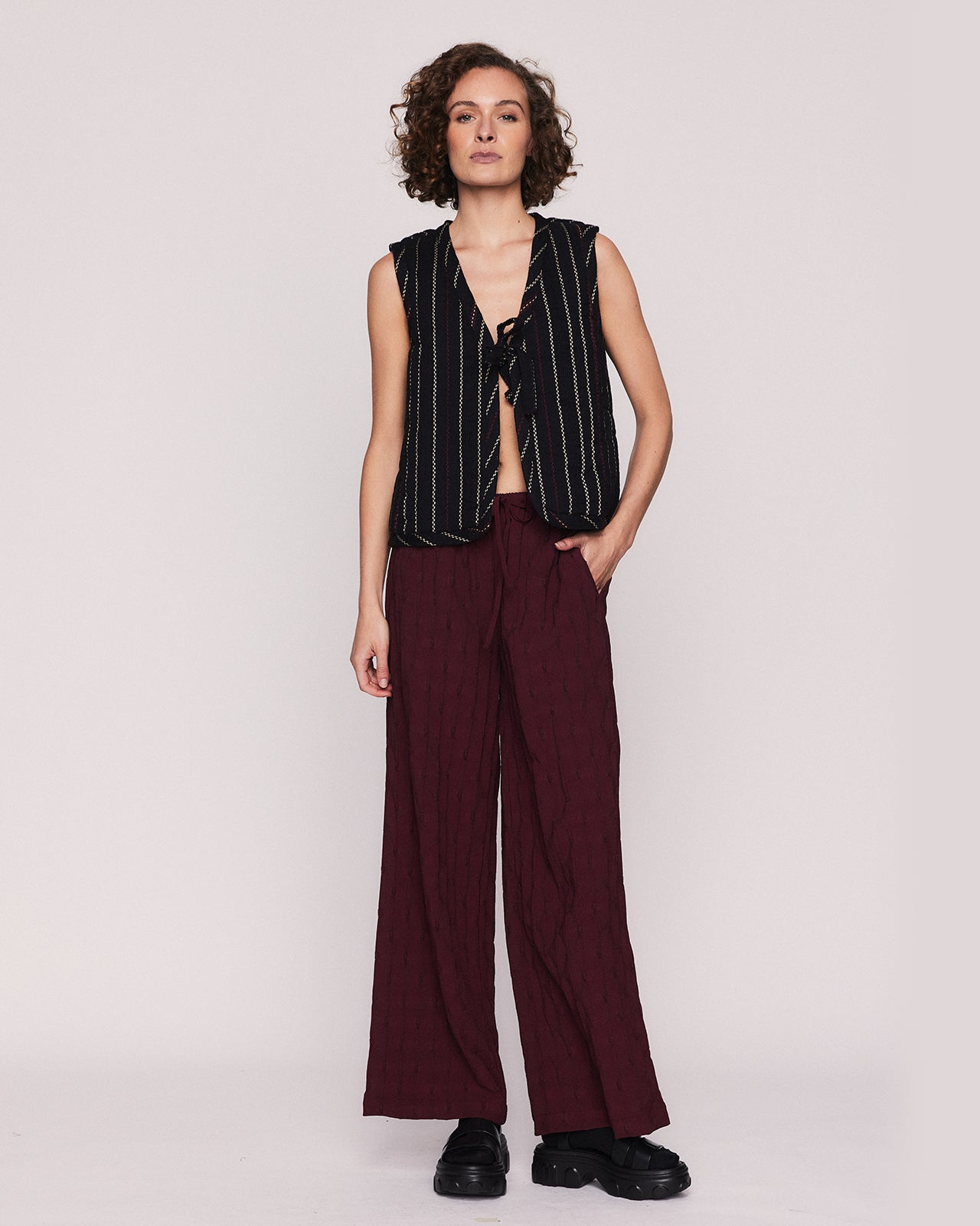 KAREN LOUNGE PANT IN PLUM