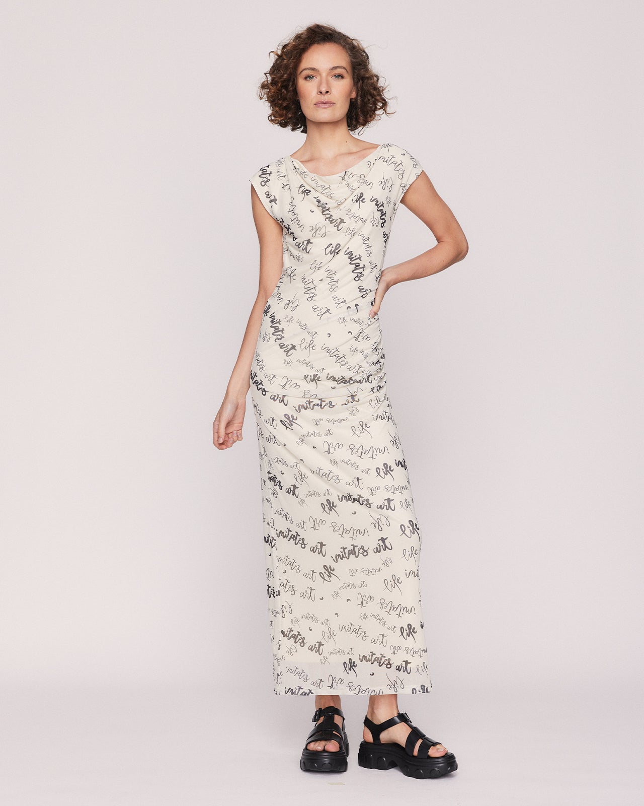MOLINA MESH MIDI IN CREAM