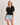 KAREN SHORT SLEEVE BLOUSE IN BLACK