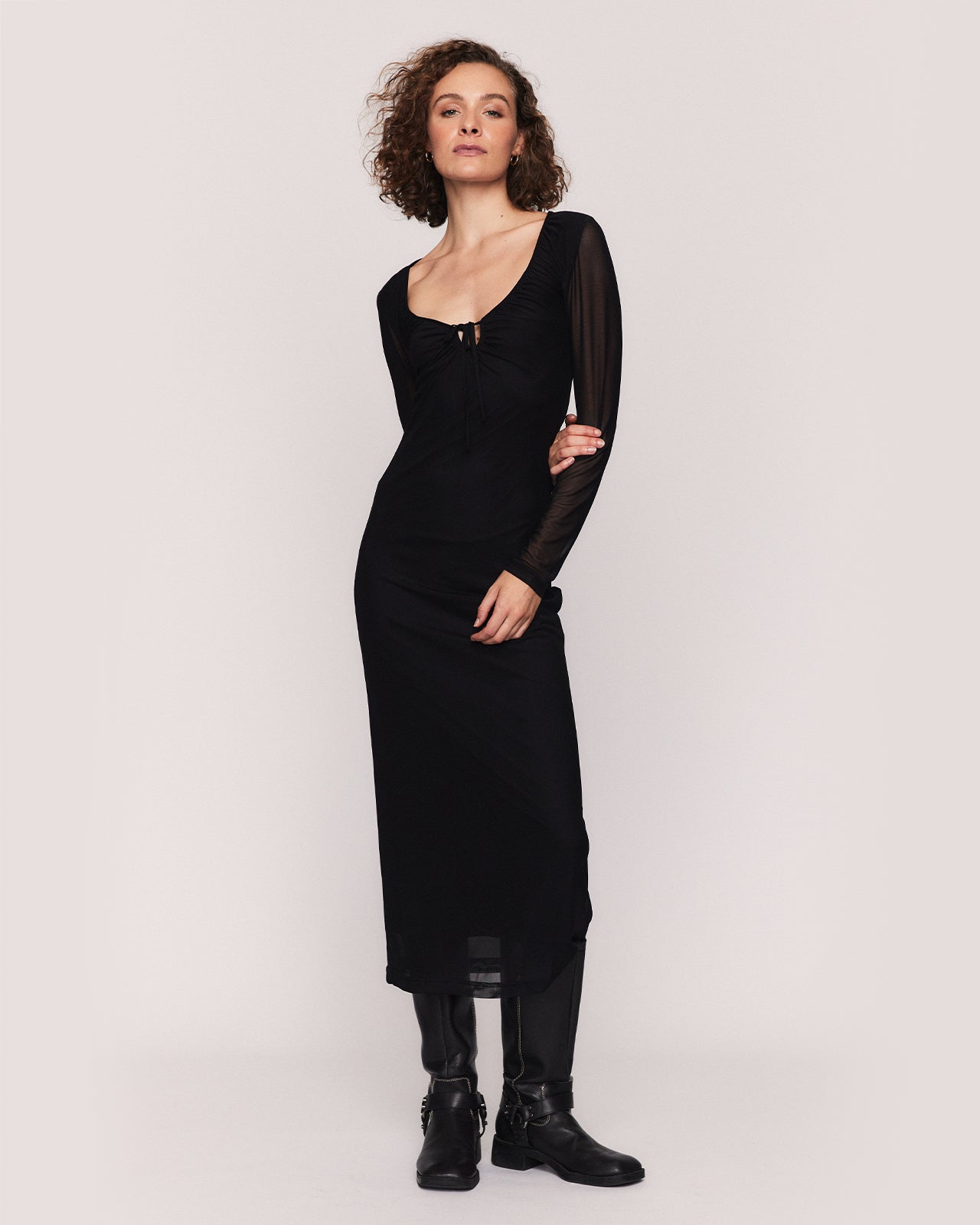 EMILIE MAXI DRESS IN BLACK