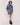 HANNAH CUFFED SHORTS IN BLUE STRIPE