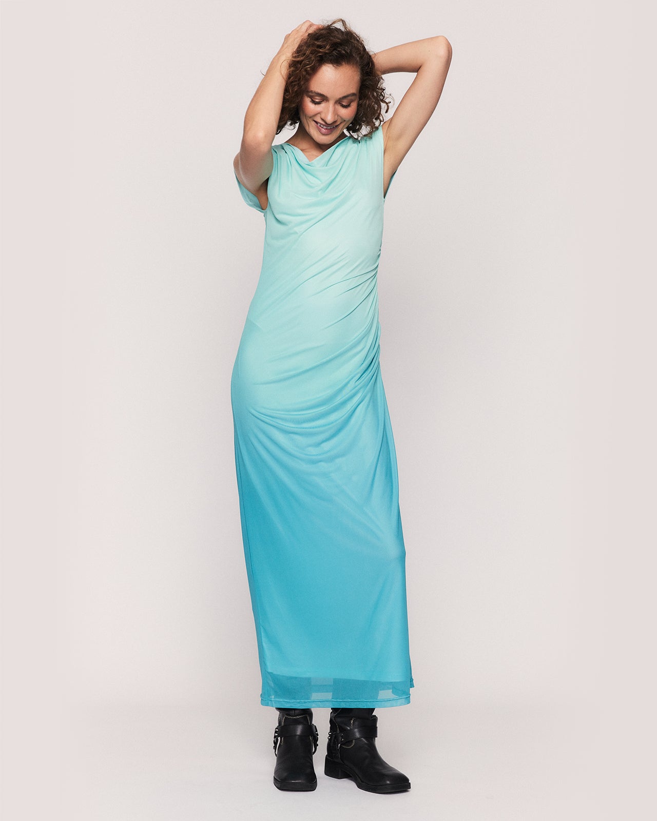 LIM DRESS IN AQUA SPLASH