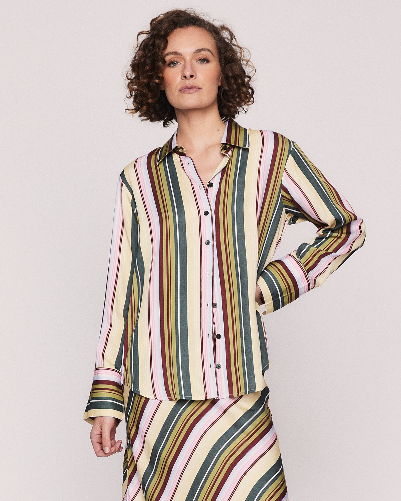 ELYSSE SHIRT IN MULTI STRIPE