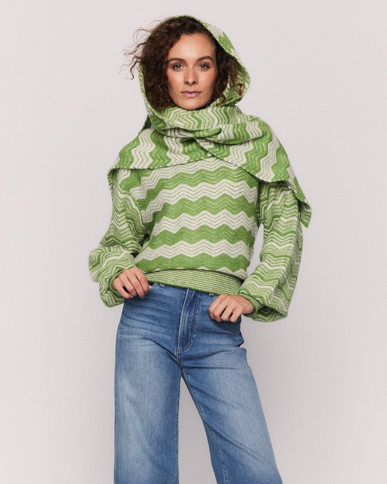 FAUNIE SCARF IN PIQUANT GREEN