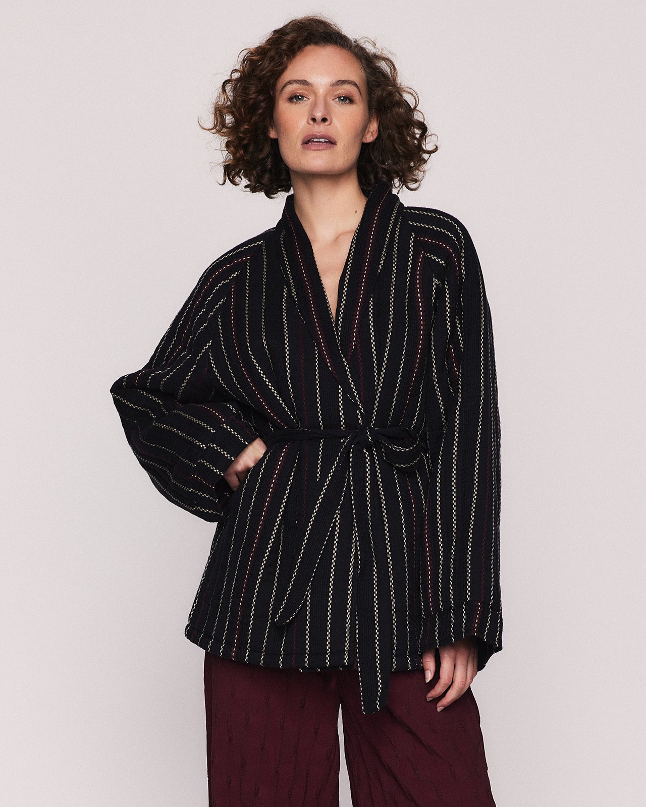 ELAINE QUILTED JACKET IN BLACK
