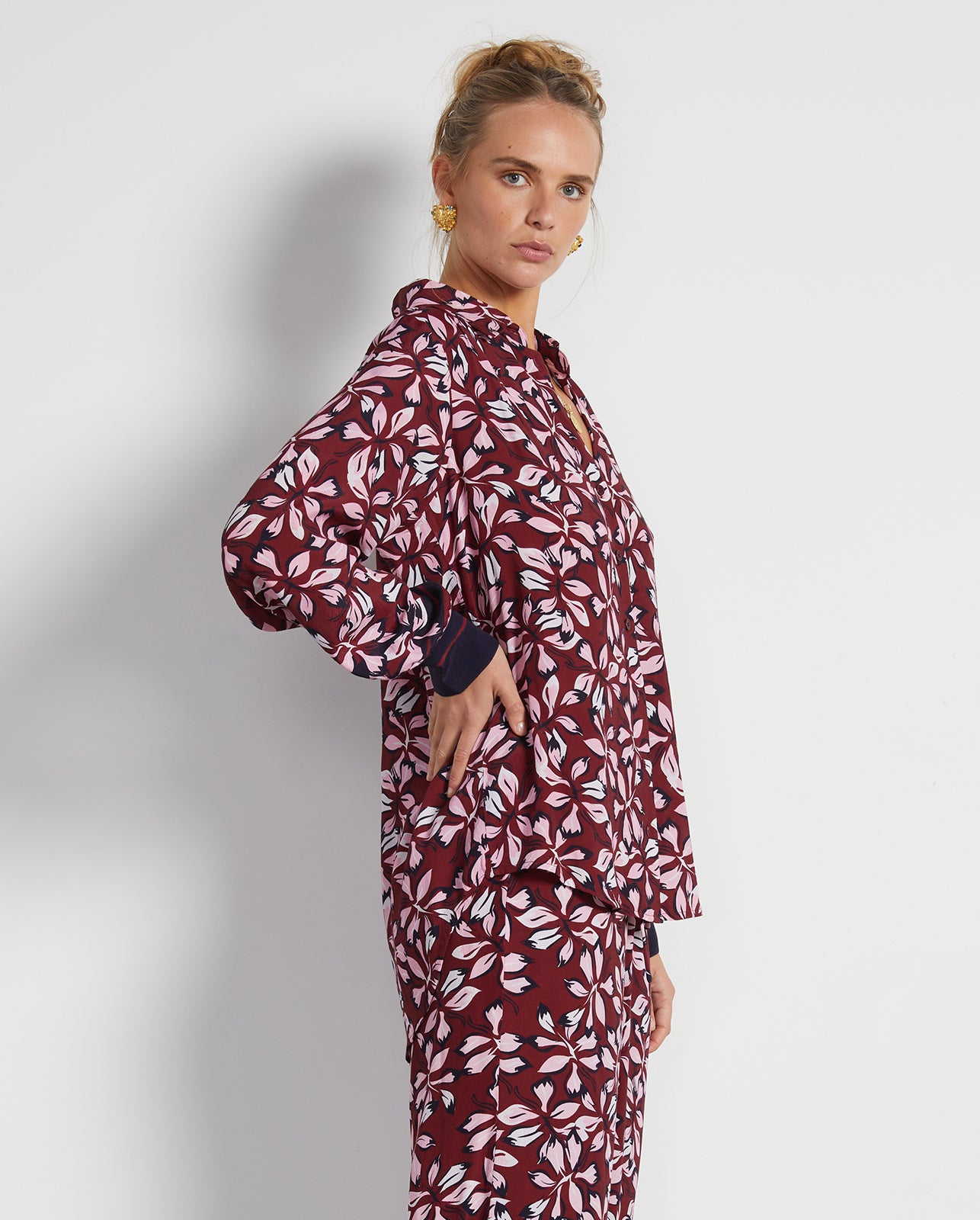 APOLINE CROPPED SHIRT IN FLORAL