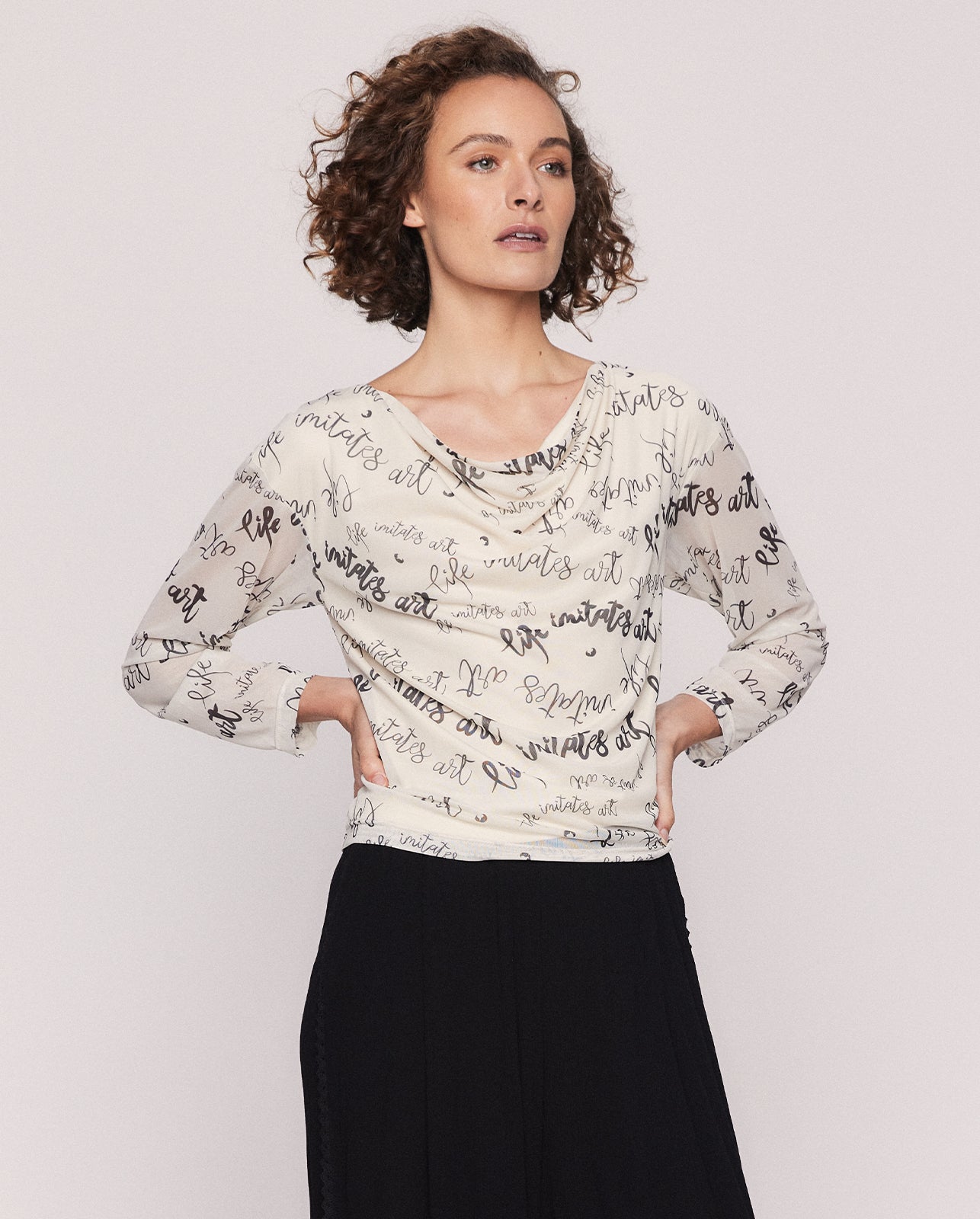 MOLINA MESH TOP IN CREAM