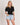 KAREN SHORT SLEEVE BLOUSE IN BLACK