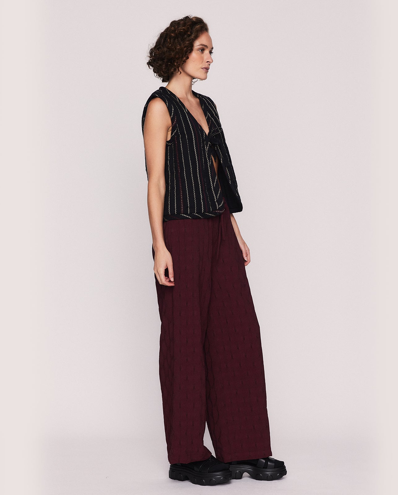 KAREN LOUNGE PANT IN PLUM