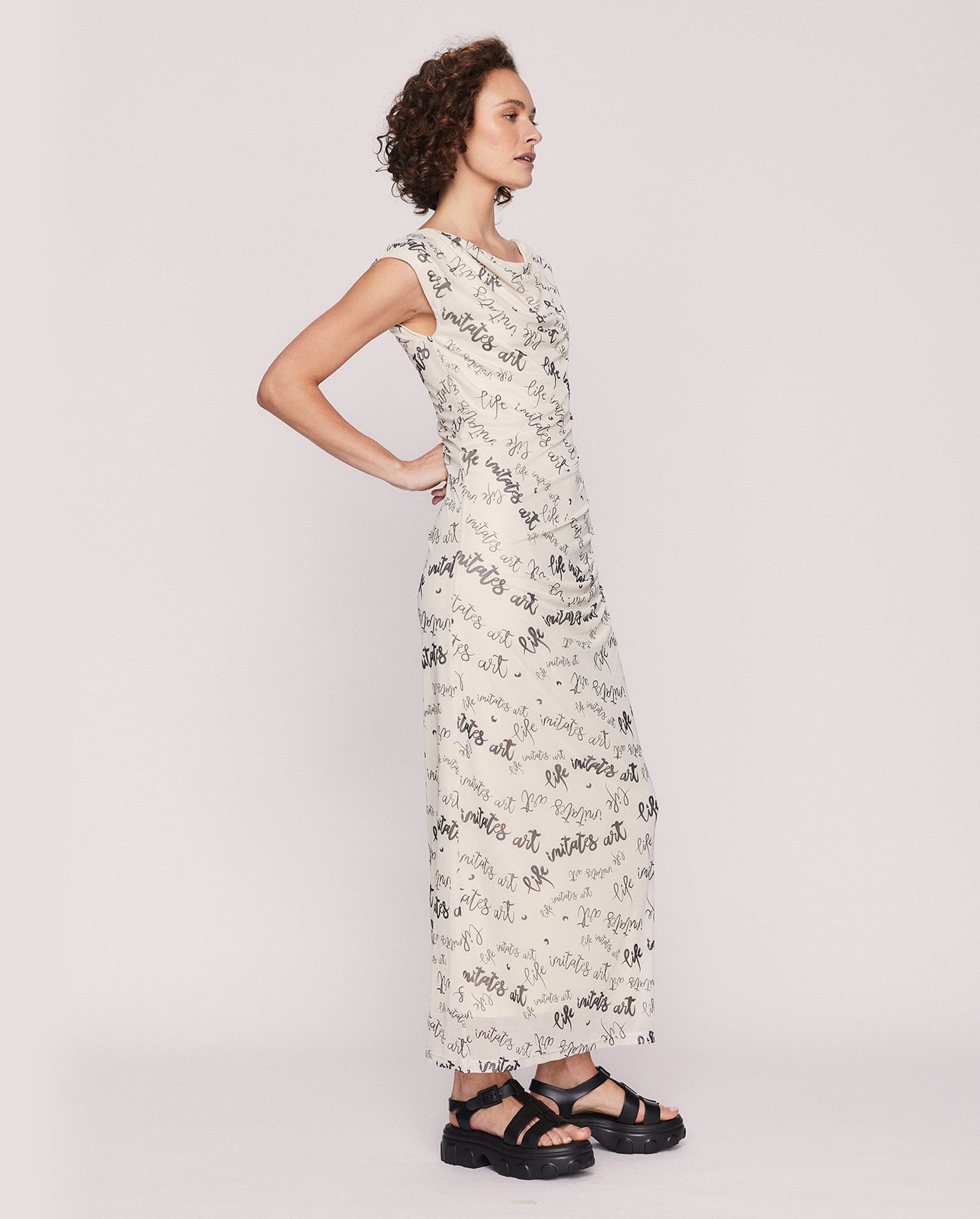 MOLINA MESH MIDI IN CREAM
