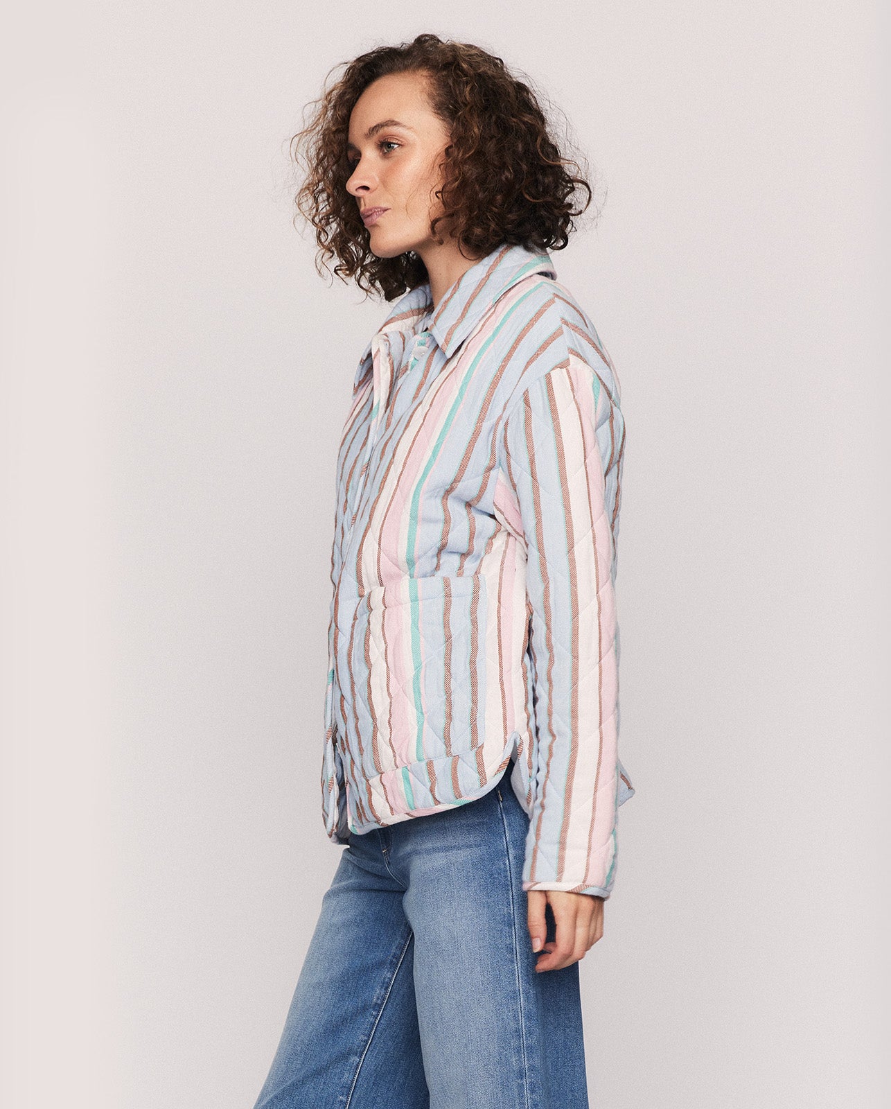 DIANE JACKET IN POWDER BLUE