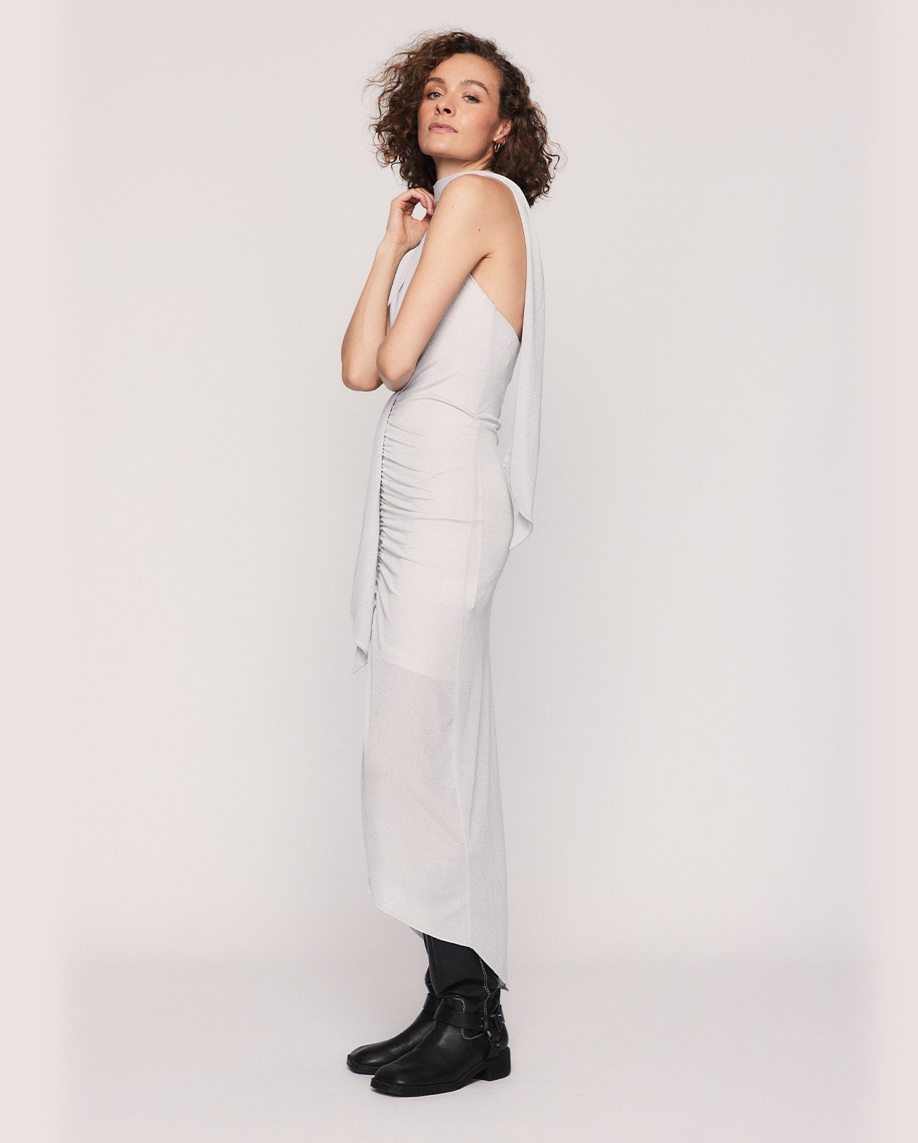 BIANCA DRESS IN SILVER