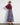 HANNAH CIRCLE SKIRT MIDI IN BLUE STRIPE